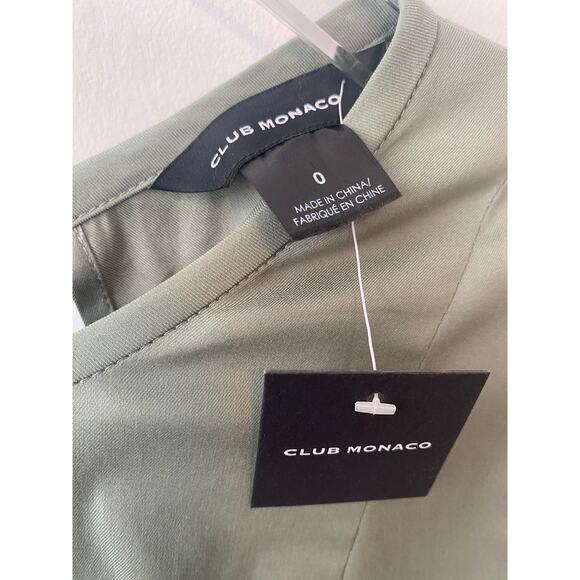 CLUB MONACO TIE NECK BALLOON SLEEVE TOP NWT SIZE 0 - Picture 7 of 8